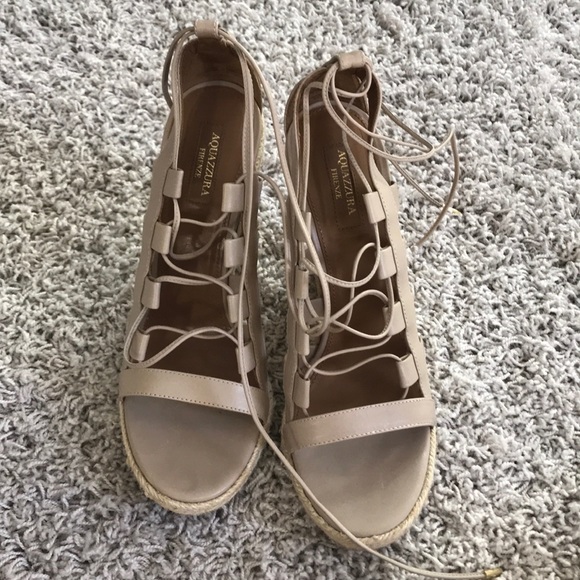 Taupe Aquazzura Amazon wedges - Picture 5 of 9